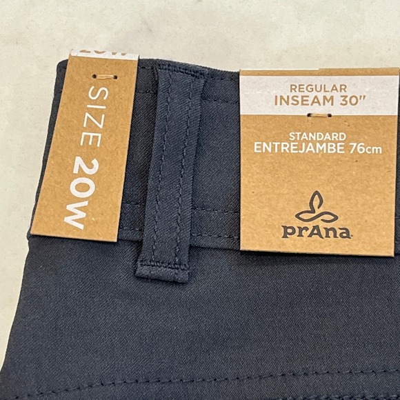 Prana NEW Halle Straight Pant Plus II Womens 20W Gray Outdoor Gorpcore Stretch - Picture 13 of 13